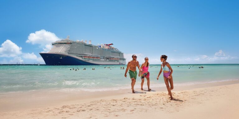 Carnival Celebration with a family on the beach
