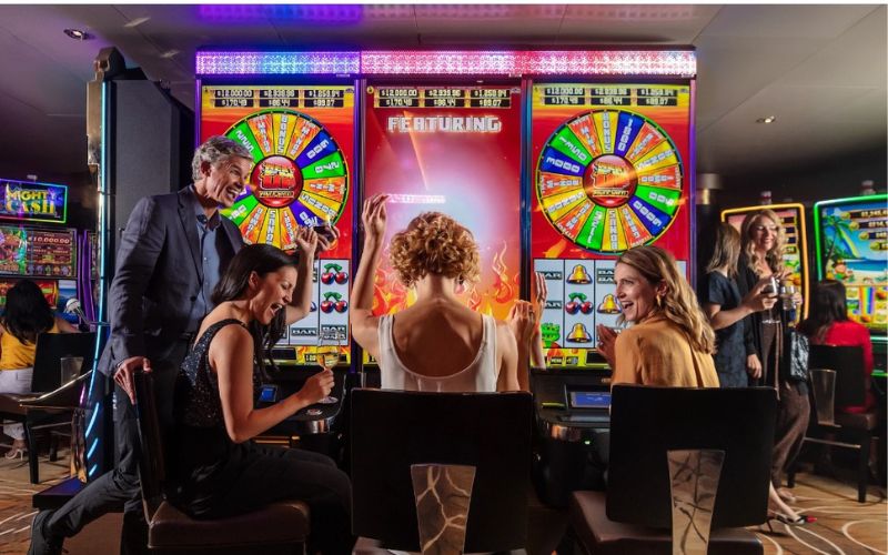 Ladies playing at the Casino Royale