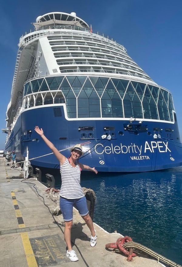 Jenni with Celebrity APEX Cruise ship