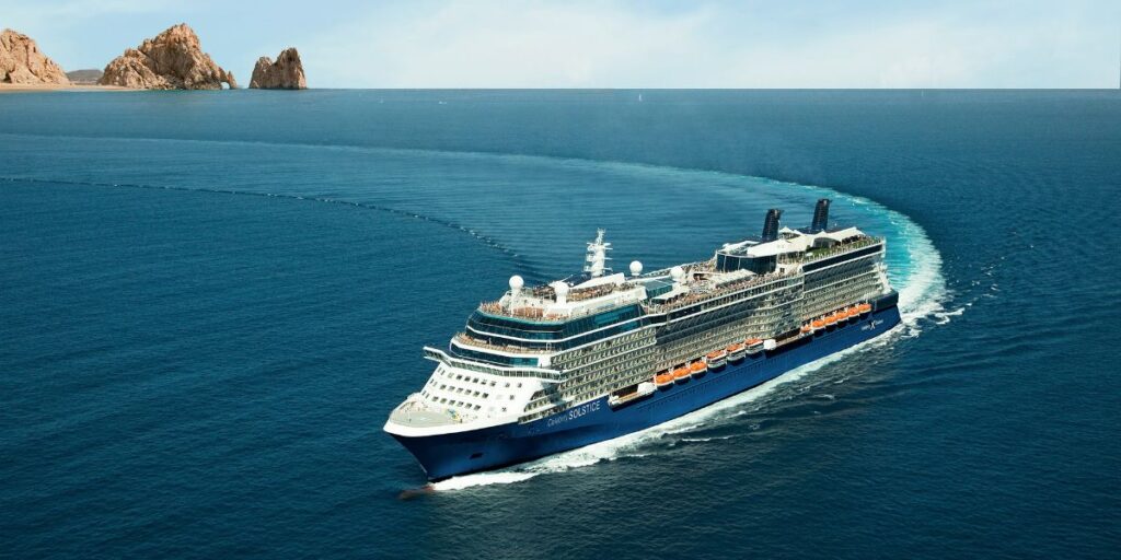 Celebrity Solstice sails down the Pacific Coast