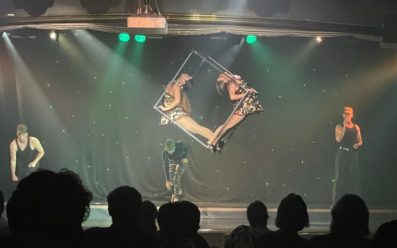 Cirque Fantastique performing in front of a crowd