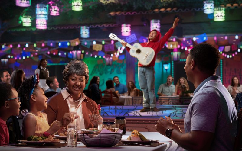 Coco performing in front of the cruise guests