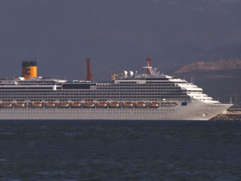 Costa Concordia's side view