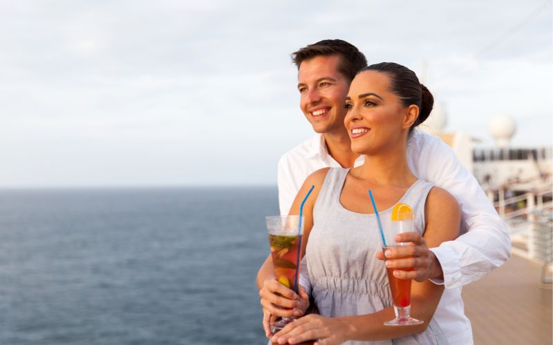 Couple looking at the ocean view