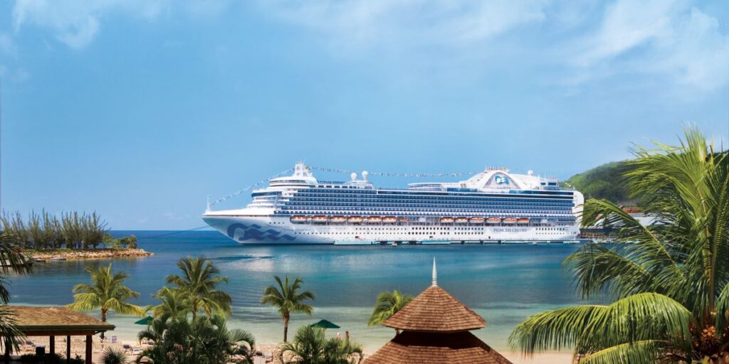Crown Princess in the Caribbean from Barbados