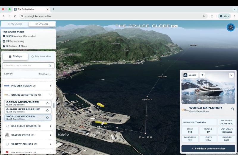 Cruise Globe Screenshot