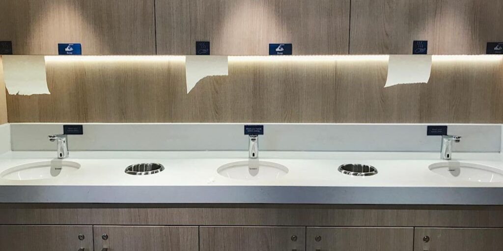 Cruise Ship Hand Washing Sinks