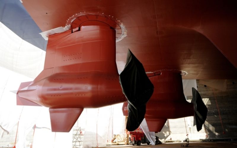 Harmony of the Seas under construction at the STX shipyard in France