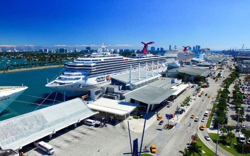 Cruise Ships in Miami Port