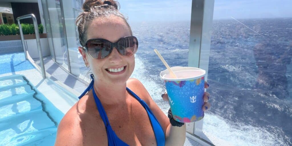 Cruise mummy on a Royal Caribbean ship with drinks