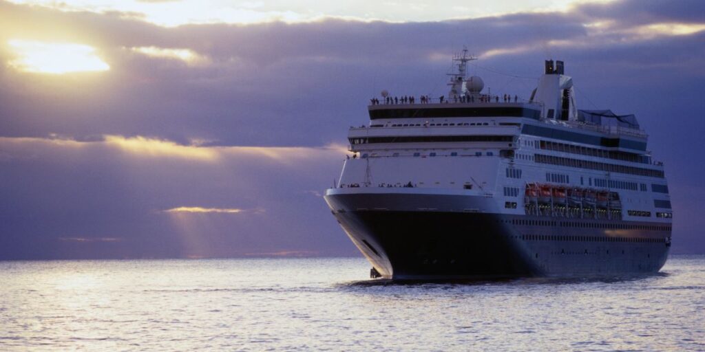 Cruise ship at twilight