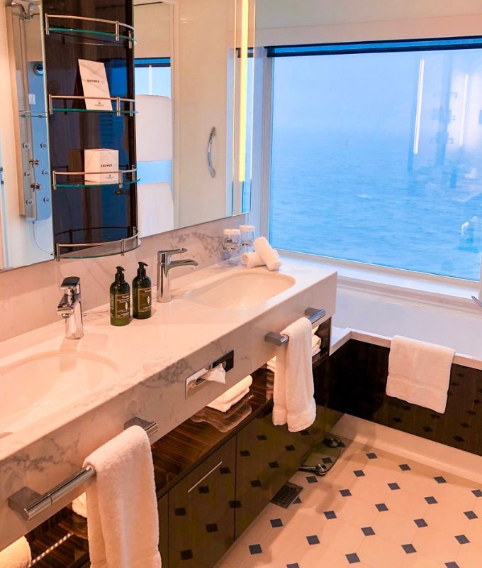 Cruise ship bathroom sink