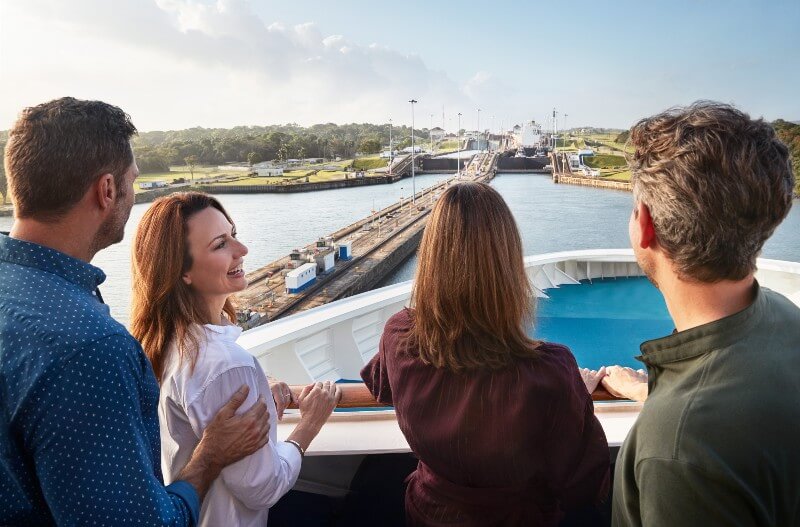 people on a Panama Canal cruise