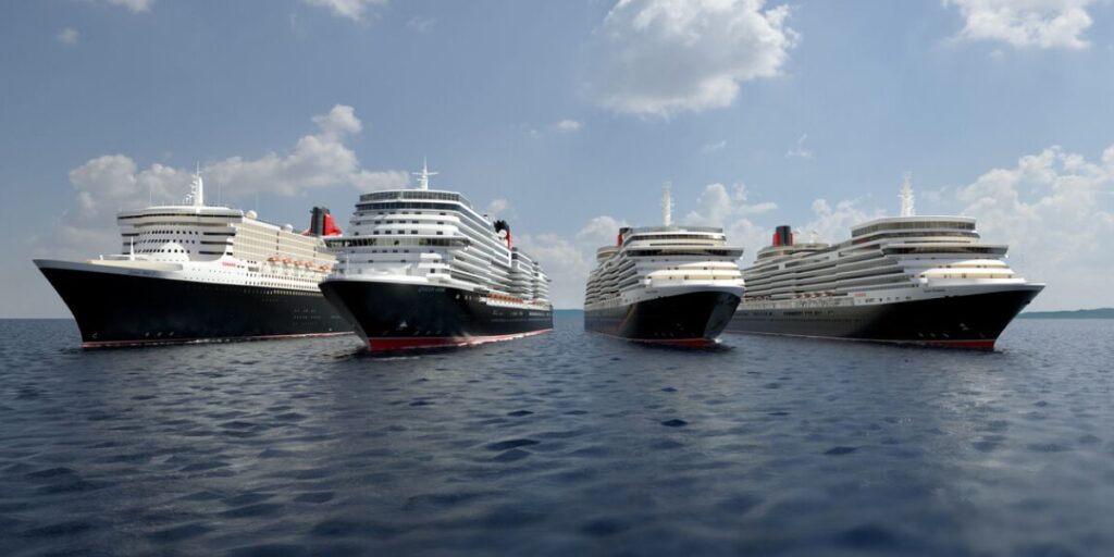 Four Cunard ships