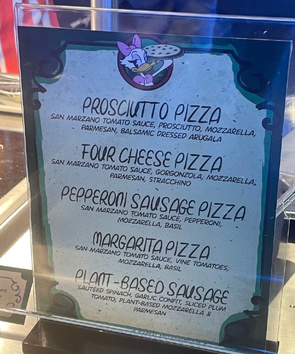 Daisy's Pizza Pies Menu