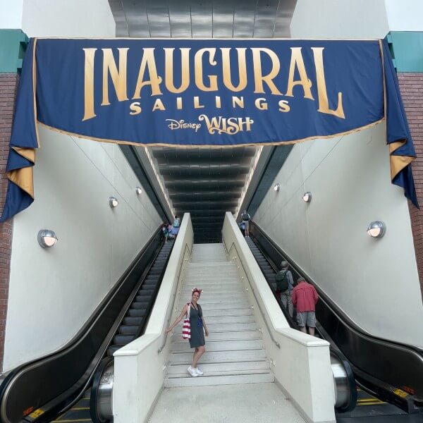 Disney Wish inaugural cruise embarkation