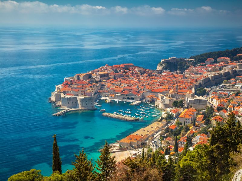 The seascape of Dubrovnik