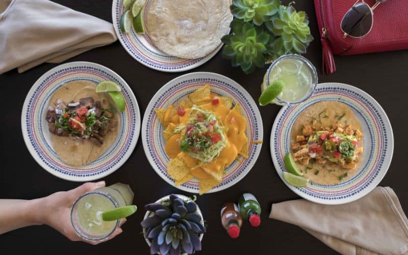 A selection of Mexican food on the table