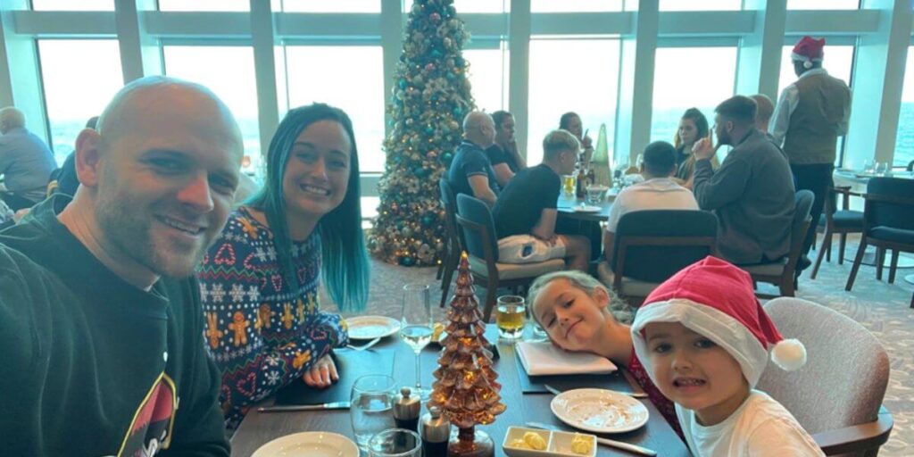Family Spending Christmas on a Cruise