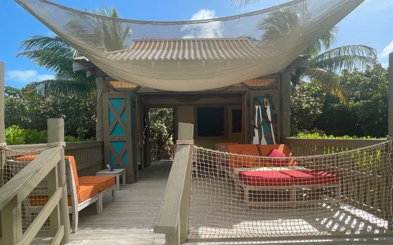 Family cabana on Castaway Cay