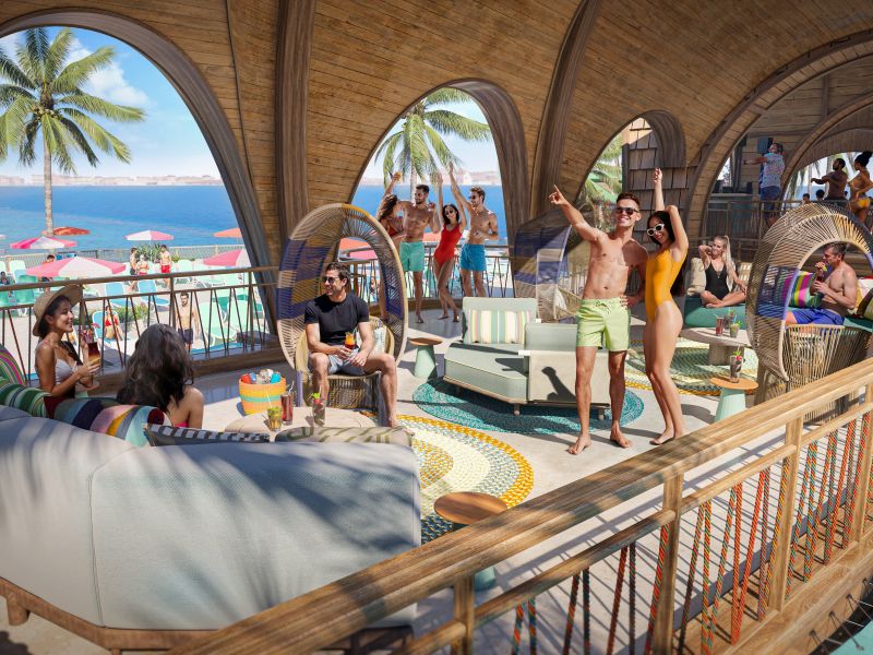 Second-floor Party Deck at the Floating Flamingo