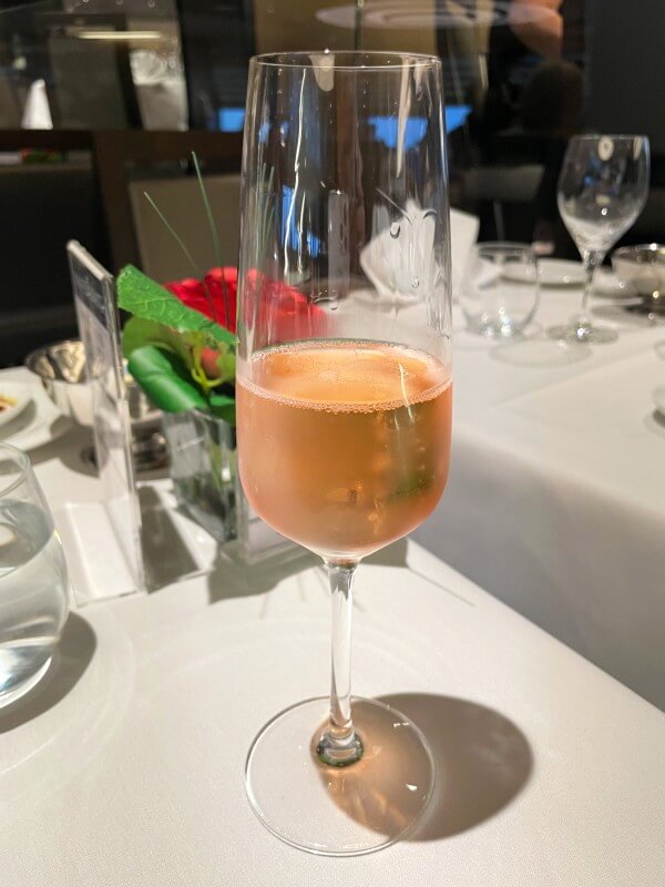 glass of rose wine