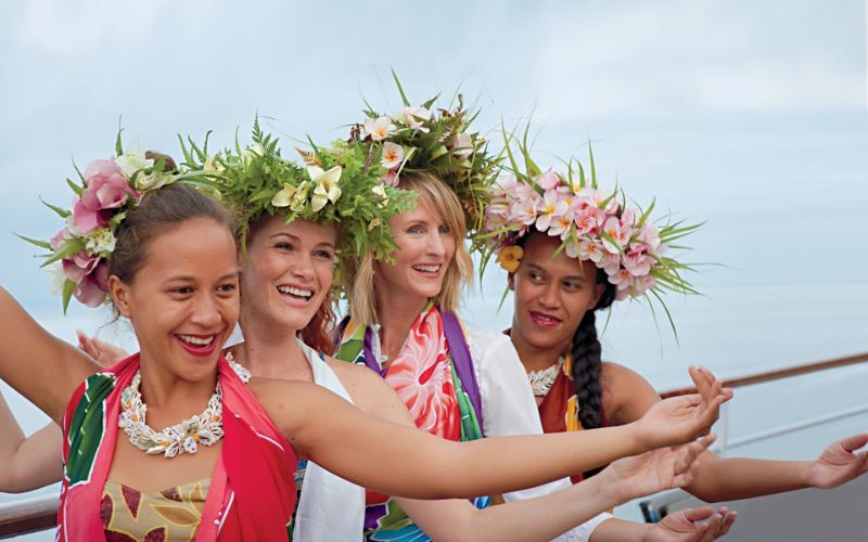 Lovely ladies with flower crowns