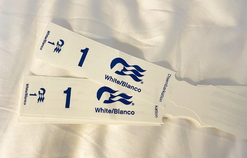 Princess Cruises disembarkation luggage tags