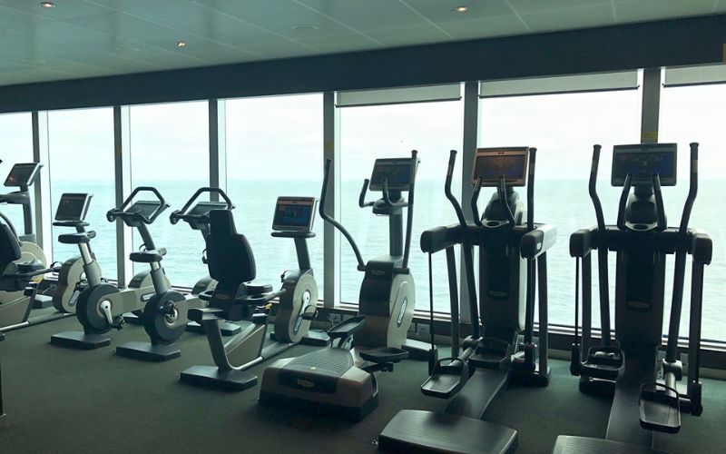 Gym on a cruise ship