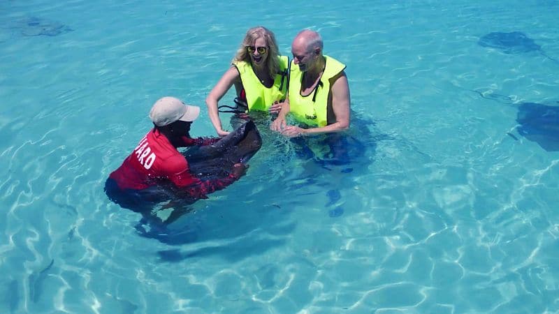 swimming with stingrays half moon cay