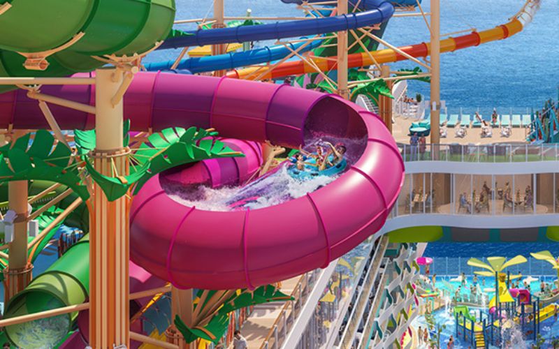 Hurricane Hunter waterslide on Icon of the Seas