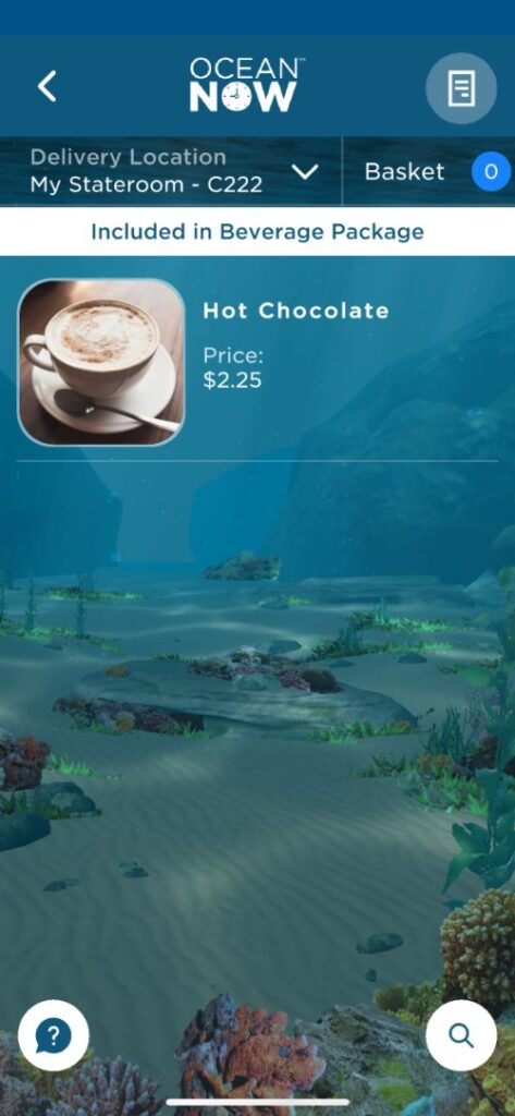 Princess Cruises Tea & Hot Chocolate Menu (2022)