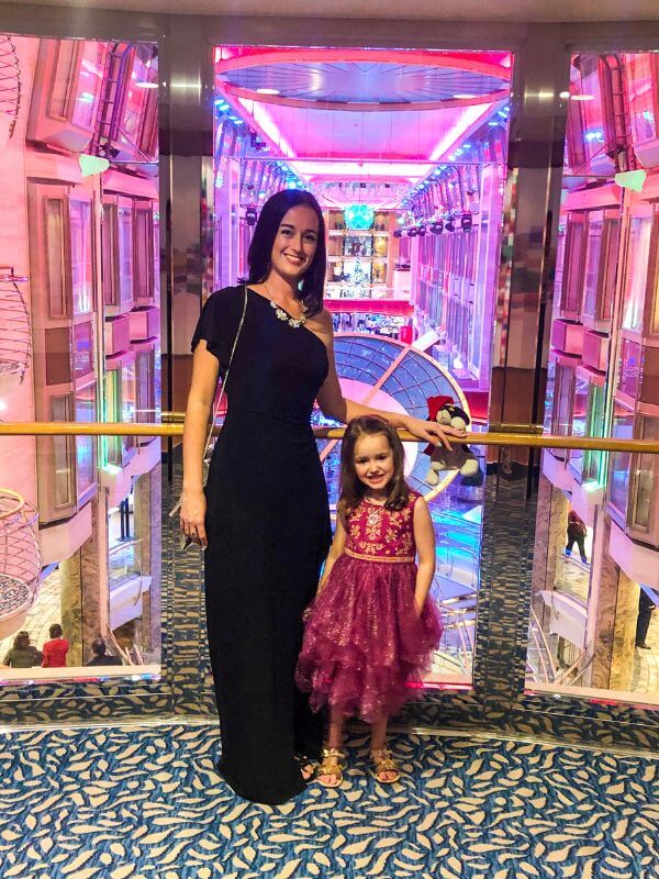 Cruise Mummy and daughter dressed up for formal night