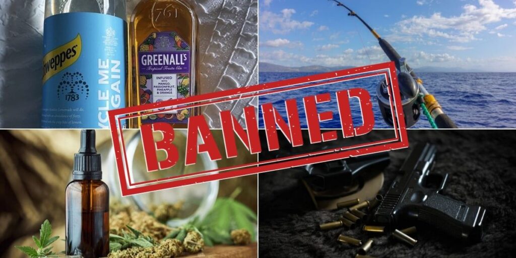 Illegal at sea but not on land