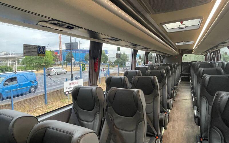 Inside of National Express coach