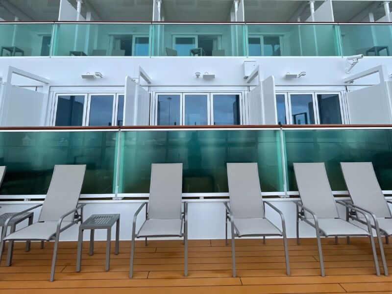 Promenade Deck Balcony Cabins on Iona