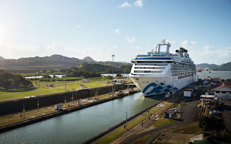 Island Princess in the Panama Canal