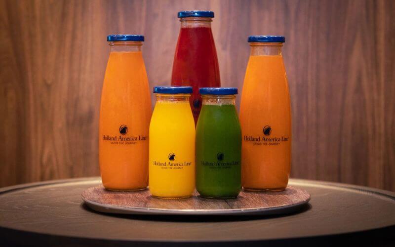 Fruit juice on Rotterdam cruise ship