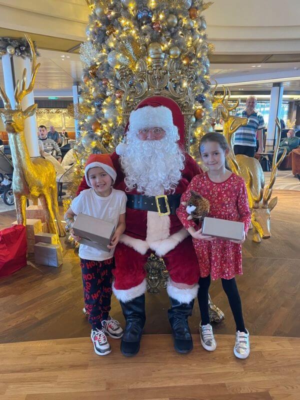 Kids Spending Christmas on a Cruise with Santa