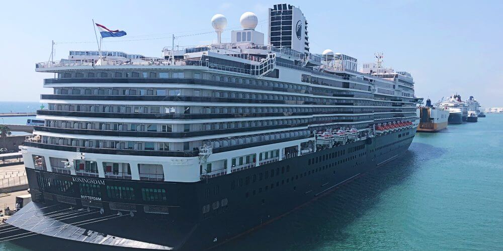 Cruise ship decks on Koningsdam