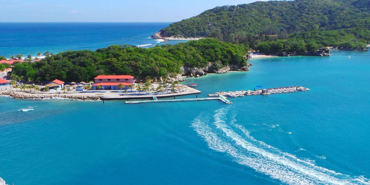 Aerial view of Labadee, Haiti