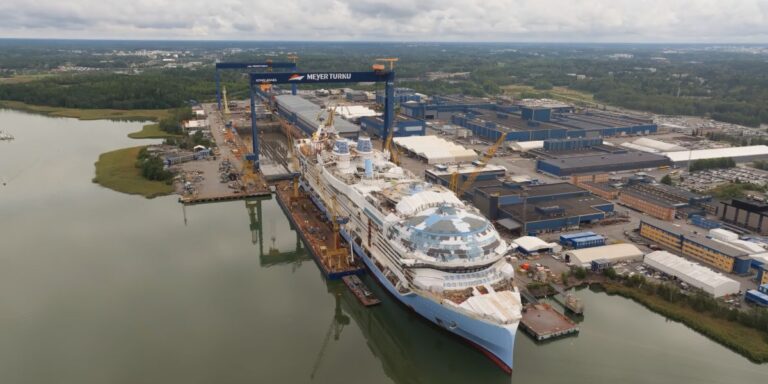 Legend of the Seas float out at shipyard
