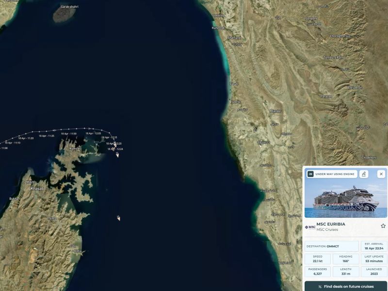 MSC Euribia Cruise Globe