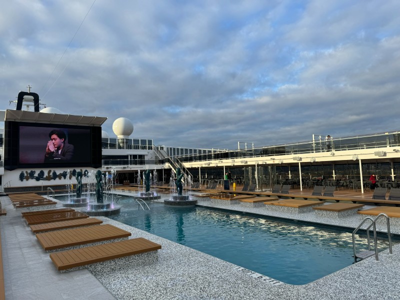 An empty pool on MSC Euribia