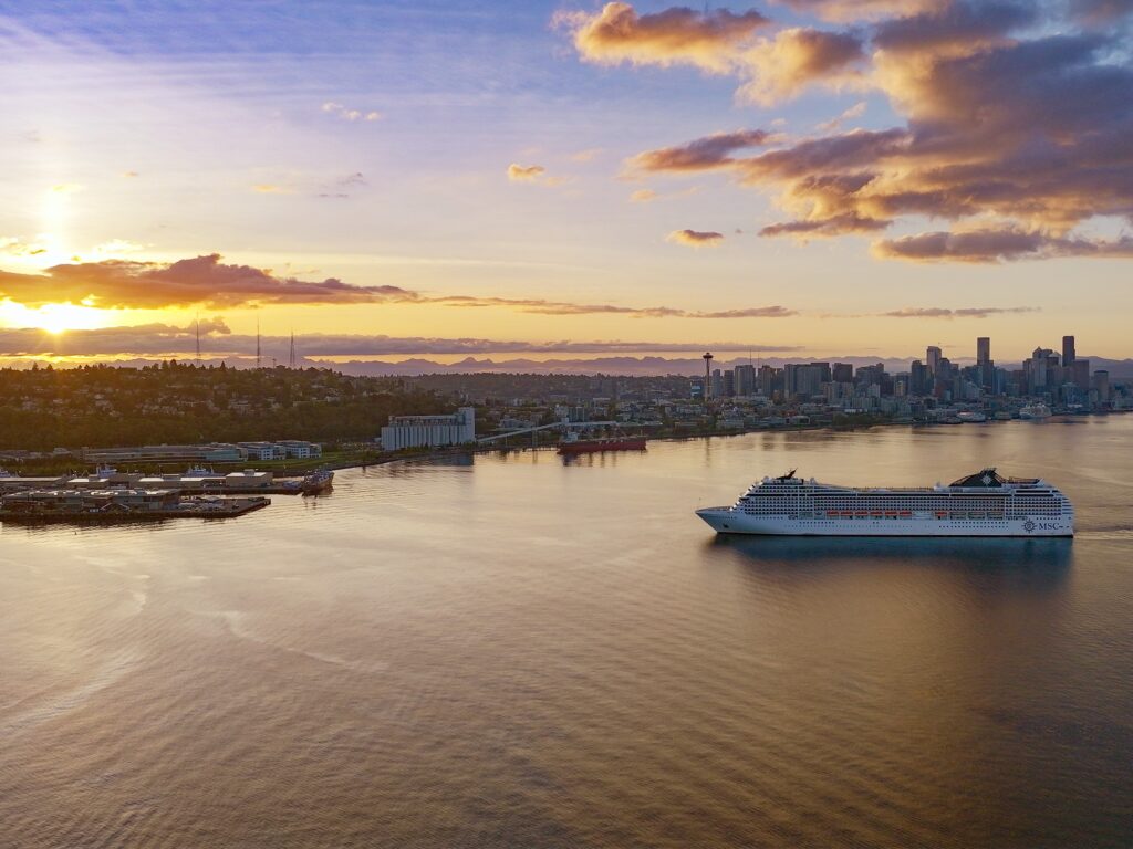 MSC Poesia arriving in Seattle