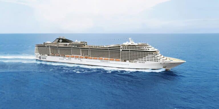 MSC Splendida at sea