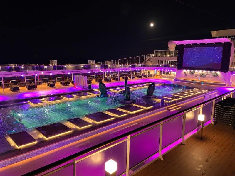 MSC Virtuosa at night