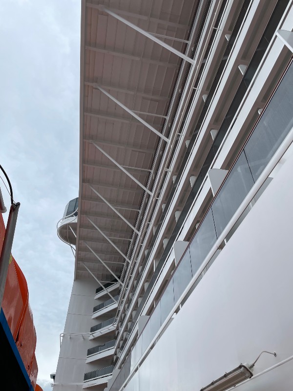 Shaded balconies on MSC Virtuosa