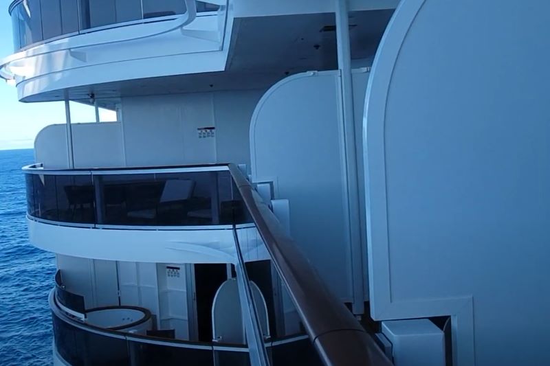 Whirlpool on the balcony of MSC ship