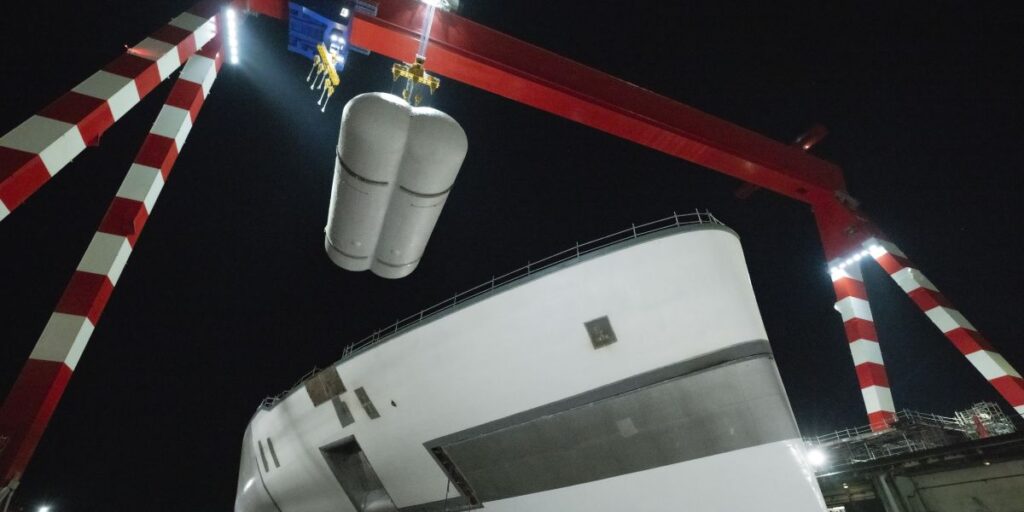 MSC ship being built